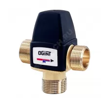Клапан смесительный термостатический седельный латунь Ду 15 Ру10 1/2" НР Kvs=2.1м3/ч Tн=30-65C боковой выход Ogint