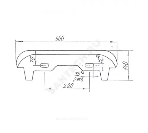 Умывальник подвесной Браво 50 без отверстия под смеситель белый Лобненский стройфарфор 10/1/5/1-15