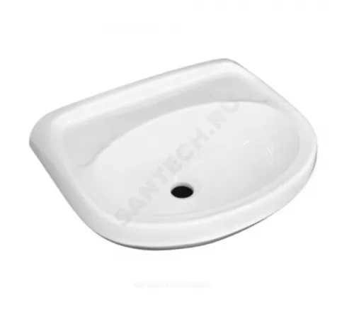 Умывальник подвесной Браво 50 без отверстия под смеситель белый Лобненский стройфарфор 10/1/5/1-15