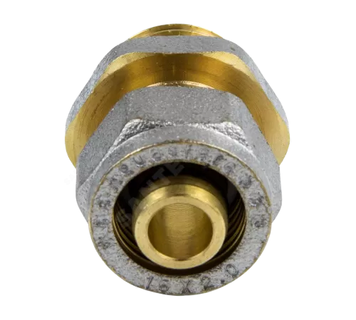 Муфта МП латунь никель обжим Дн 26х1" НР ГОСТ 32415-2013 7001 Aquasfera 7001-06