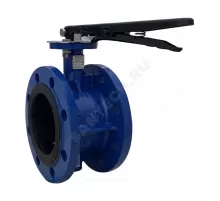 Затвор дисковый поворотный чугун Ду 80 Ру16 фл с рукояткой диск чугун манжета EPDM Benarmo