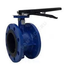 Затвор дисковый поворотный чугун Ду 80 Ру16 фл с рукояткой диск чугун манжета EPDM Benarmo