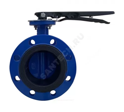 Затвор дисковый поворотный чугун Ду 80 Ру16 фл с рукояткой диск чугун манжета EPDM Benarmo