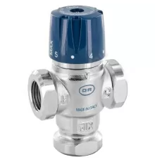 Клапан смесительный термостатический латунь 518 Ду 15 Ру10 ВР Kvs=1.3м3/ч Tн=30-65C Tmax=90С OR 0518.315