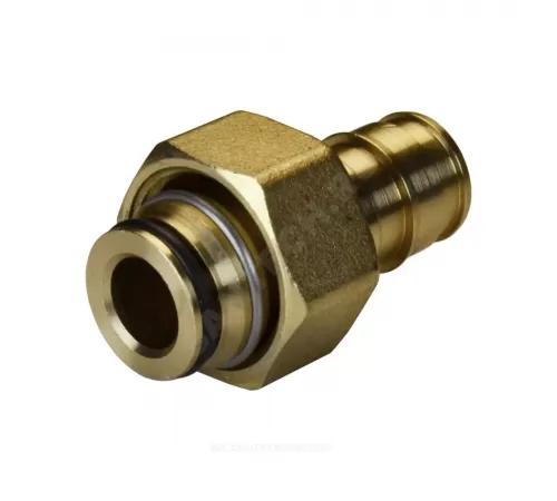 Соединитель для PE-X труб радиальный латунь Дн 20х3/4" под евроконус с накидной гайкой GX179 Giacomini GX179Y054