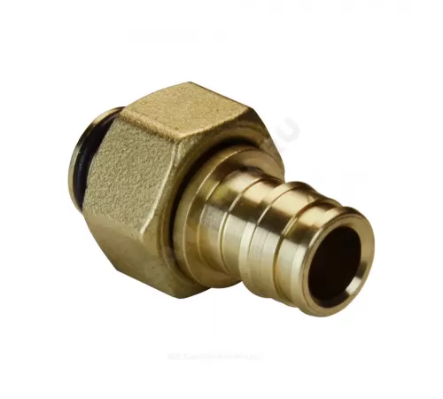 Соединитель для PE-X труб радиальный латунь Дн 20х3/4" под евроконус с накидной гайкой GX179 Giacomini GX179Y054