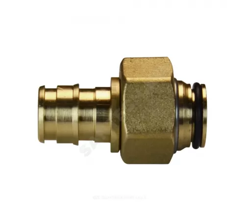 Соединитель для PE-X труб радиальный латунь Дн 20х3/4" под евроконус с накидной гайкой GX179 Giacomini GX179Y054