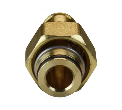 Соединитель для PE-X труб радиальный латунь Дн 20х3/4" под евроконус с накидной гайкой GX179 Giacomini GX179Y054