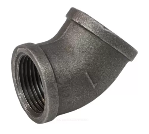 Угольник чугун Ду 32 (1 1/4") ВР/ВР 45гр Fittex PLUS