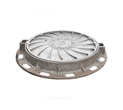 Люк чугун водопроводный (В) Т (тяжелый) С250 круглый m=98кг h=100мм Т(С250)-1-60 ГОСТ 3634-2019
