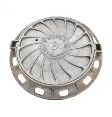 Люк чугун водопроводный (В) Т (тяжелый) С250 круглый m=98кг h=100мм Т(С250)-1-60 ГОСТ 3634-2019