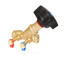 Клапан балансировочный ручной латунь STAD.BY-2 Ду 25 G1" Ру16 ВР Kvs=8.4м3/ч с измерительными ниппелями Цветлит ZW20047
