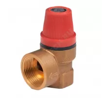 Клапан предохранительный пружинный угловой латунь 3008 Ду 15х15 Ру10 ВР G1/2"хG1/2" Рн=6 Aquasfera 3008-03