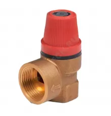 Клапан предохранительный пружинный угловой латунь 3008 Ду 15х15 Ру10 ВР G1/2"хG1/2" Рн=3 Aquasfera 3008-02