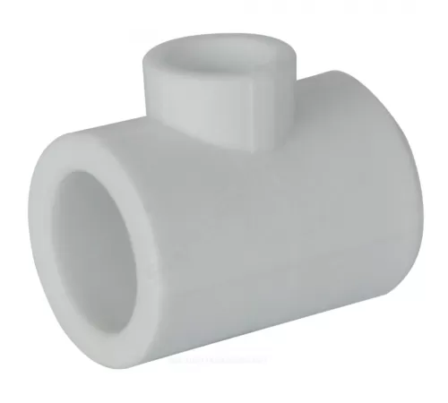 Тройник PP-R переходной белый Дн 90х75х90 внутренняя пайка VALFEX 10907590