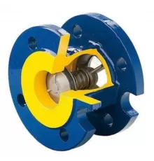 Клапан обратный чугун пружинный 402A Ду 125 Ру16 фл диск чугун Zetkama 402A125C52