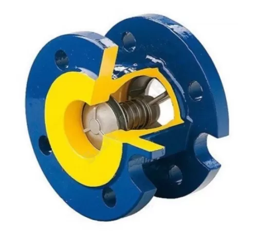 Клапан обратный чугун пружинный 402A Ду 150 Ру16 фл диск чугун Zetkama 402A150C52