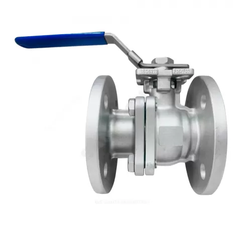 Кран шаровой нерж SS316 двухсоставной Ду 50 Ру40 фл L=145мм под электропривод с рукояткой ISO F05/F07 полнопроходной Benarmo