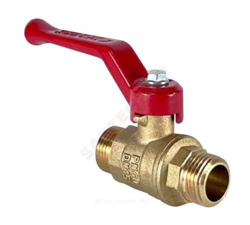Кран шаровой латунь 11Б27фт1М Ду 20 Ру40 НР рычаг красный VALFEX VF.220.LR1.034.N/P59