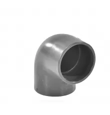 Отвод ПВХ Дн 110х90гр Ру16 серый напорный под клеевое соединение Aquaviva ELW11090