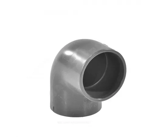 Отвод ПВХ Дн 110х90гр Ру16 серый напорный под клеевое соединение Aquaviva ELW11090