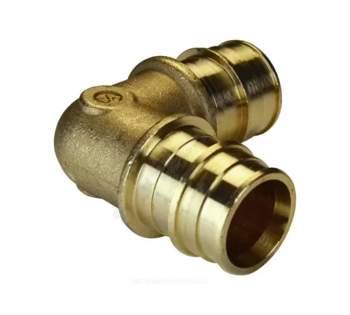 Угольник для PE-X труб радиальный латунь Дн 16х90гр РОС