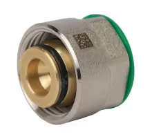 Евроконус для PE-X труб обжим латунь Дн 16,2х2,6х3/4" с накидной гайкой stabil Рехау 12664523003