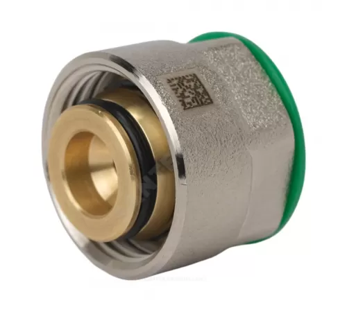 Евроконус для PE-X труб обжим латунь Дн 16,2х2,6х3/4" с накидной гайкой stabil Рехау 12664523003