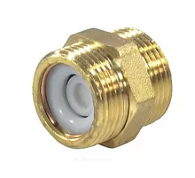 Ниппель латунь Ду 20 (3/4") со встроенным обратным клапаном НР R189V Giacomini R189VY004