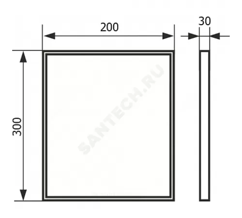 Люк под покраску и обойные покрытия алюминий 200х300 короб Evecs ЛП2030К