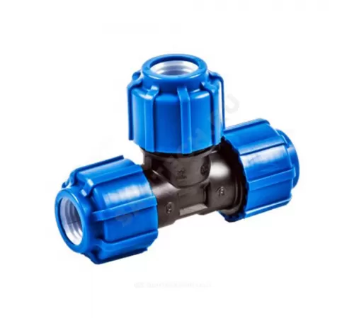 Тройник компрессионный ПЭ переходной Дн 40х25 Ру16 ТПК-АКВА 51402540