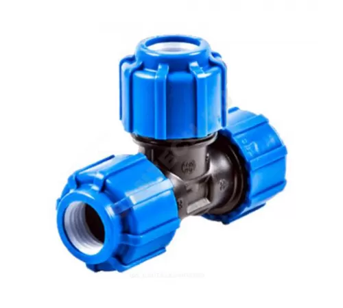 Тройник компрессионный ПЭ переходной Дн 40х25 Ру16 ТПК-АКВА 51402540