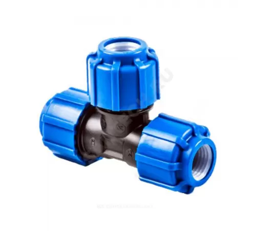 Тройник компрессионный ПЭ переходной Дн 40х25 Ру16 ТПК-АКВА 51402540