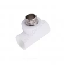 Тройник PP-R комбинированный белый Дн 20х1/2" НР PRO VALFEX 10128020-PRO