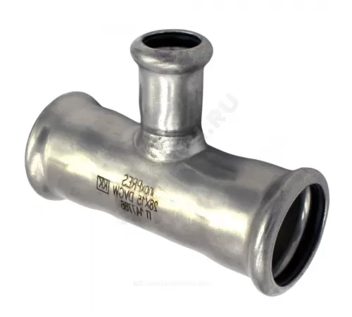 Тройник переходной сталь нерж AISI 316L Дн 54х28х54 Ру16 пресс Inoxpres RM 192054028