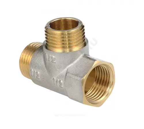 Тройник латунь никель Ду 20 (3/4") ВР/НР/НР Aquasfera 9035-02