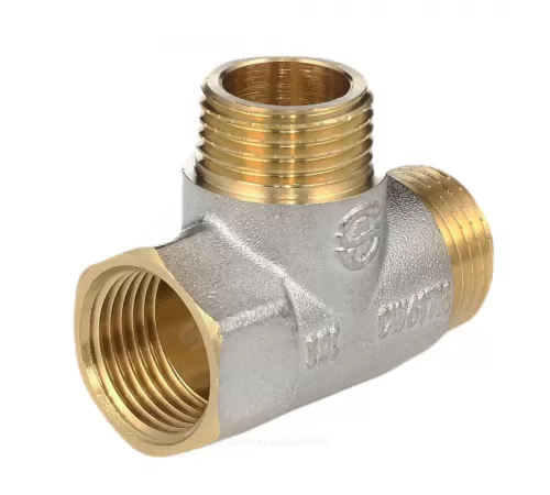 Тройник латунь никель Ду 20 (3/4") ВР/НР/НР Aquasfera 9035-02