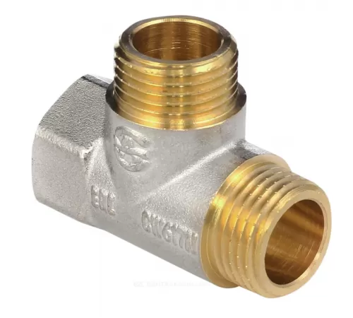 Тройник латунь никель Ду 20 (3/4") ВР/НР/НР Aquasfera 9035-02