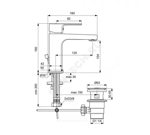 Промо-комплект для ванны с душем ESLA Ideal Standard BC264AA