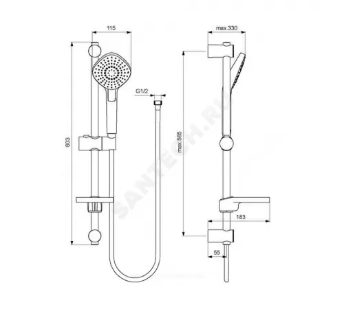 Промо-комплект для ванны с душем ESLA Ideal Standard BC264AA