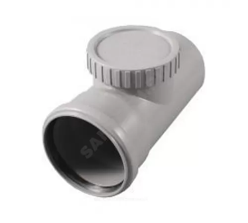 Ревизия PP-H с крышкой серая Дн 110 б/нап в/к VALFEX 20103110