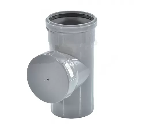 Ревизия PP-H с крышкой серая Дн 110 б/нап в/к VALFEX 20103110