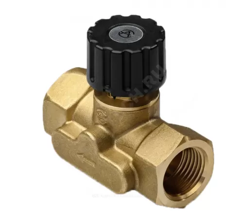 Клапан балансировочный ручной латунь 2014 Ду 32 G1 1/4" Ру16 Тмакс=120 оС ВР Kvs=6.3м3/ч без ниппелей EURO Aquasfera 2014-04