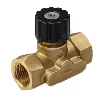 Клапан балансировочный ручной латунь 2014 Ду 32 G1 1/4" Ру16 Тмакс=120 оС ВР Kvs=6.3м3/ч без ниппелей EURO Aquasfera 2014-04