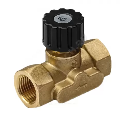 Клапан балансировочный ручной латунь 2014 Ду 32 G1 1/4" Ру16 Тмакс=120 оС ВР Kvs=6.3м3/ч без ниппелей EURO Aquasfera 2014-04