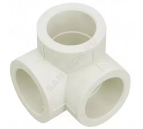 Тройник PP-R 2-двухплоскостной белый Дн 25 внутренняя пайка RTP (РосТурПласт) 31204