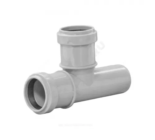 Тройник PP-H переходной серый Дн 110х50х87гр б/нап в/к Политэк 201587
