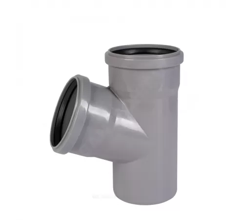 Тройник PP-H серая HT HTEA Дн 110х110х67гр б/нап в/к Ostendorf 115300