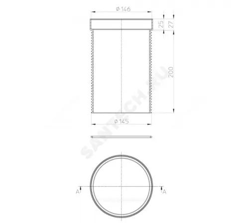 Удлинитель PP HL3400 Дн 145 для трапов серии HL3100 и HL5100 L=226мм HL HL3400