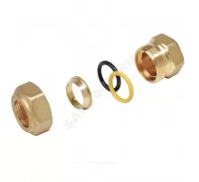 Переходник латунь для медных труб Дн 16х1/2" обжим/ВР R180F Giacomini R180FY115